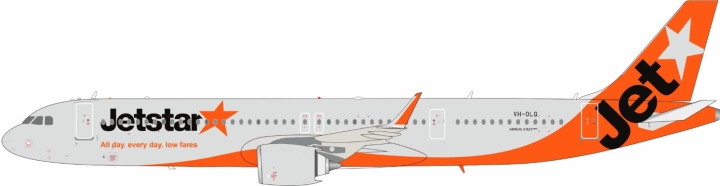 Jetstar Airways Airbus A321-251NX Reg: VH-OLQ B-A321-JQ-LQ InFlight Models 1:200