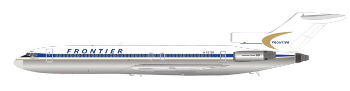 Frontier Boeing 727-291 N7278F Polished Inflight IF722F90119P 1:200