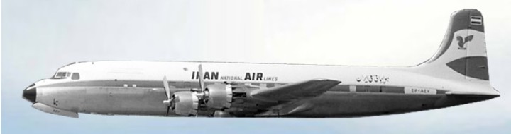 Iran Air DC-6 registration EP-AEV die-cast Aeroclassics AC19156 Scale 1:400