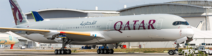 Qatar Airways Airbus A350-100 A7-ANA with stand JC Wings JC2QTR201 Scale 1:200