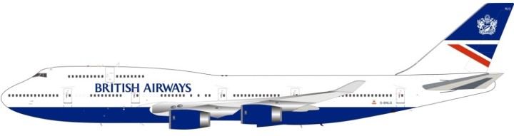 British Airways 747-400 Landor Tail Reg# G-BNLG With Stand JFox InFlight JF-747-4-015 Scale 1:200