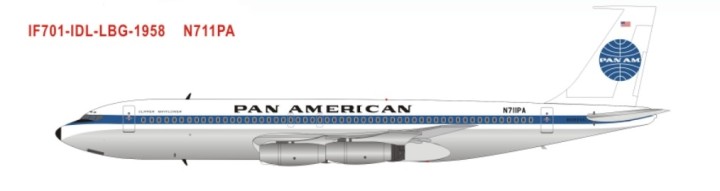 Pan Am Boeing 707-121 N711PA "Clipper America" stand InFlight IF701-IDL-LBG-1958-P scale 1:200 