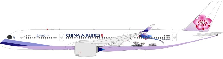 China Airlines A350-941 Reg# B-18908 "Urocissa Caerulea" With Stand InFlight B-CI350-18908 Scale 1:200