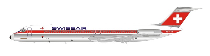 SwissAir Douglas DC-9-50 HB-IST with stand Inflight/B-Model B-DC9-51-01 scale 1:200