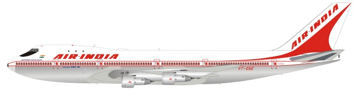 Air India Boeing 747-200 Reg# VT-EBE "Emperor Shahjehan"  with Stand Retro Models/Inflight  RM742002 Scale 1:200