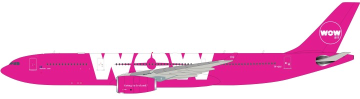 WOW Air Airbus A330-300 Reg# TF-GAY Stand Inflight IF3330317 Scale 1:200