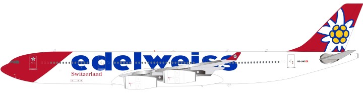 Edelweiss Air Airbus A340-300 Reg# HB-JMG  With Stand InFlight IF3401216 Scale 1:200