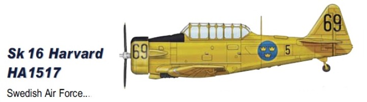 Sk 16 Harvard 1/72 Die Cast Model  Swedish AirForce    