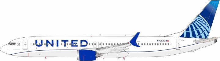 United Airlines Boeing 737-9 MAX N77575 with stand IF739M0825 Inflight Models 1:200