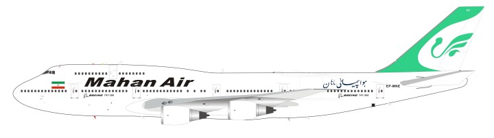 Mahan Air هواپیمایی ماهان Boeing 747-300 EP-MNE InFlight IF743W50419 scale 1:200