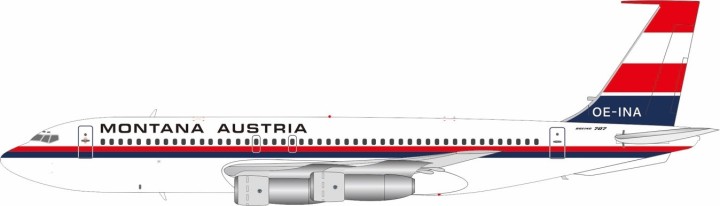 Montana Austria Boeing 707-138B OE-INA IF701MONT0122  With Stand InFlight Scale 1:200