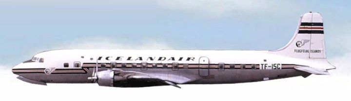 Icelandair DC-6 registration TF-ISC die-cast Aeroclassics AC19155 Scale 1:400