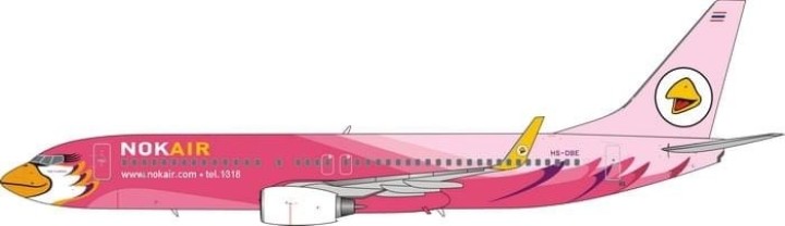 Nok Air Boeing 737-800W Pink Livery HS-DBE Phoenix Scale 1:400