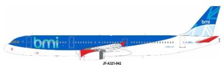 BMI Airbus A321-231G-MEDJ die-cast JFox/InFlight JF-A321-042 scale 1:200 