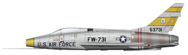 Signed by 1st Lt. Joe Engle US Air Foirce F-100D Super Sabre 1958 HA2120 1:72
