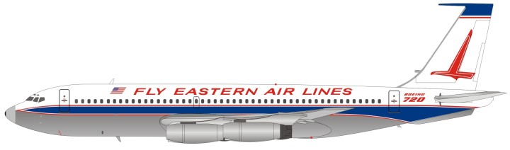 Fly Eastern Boeing 720 Reg# N8702E W/Stand InFlight IF7200815P Scale 1:200