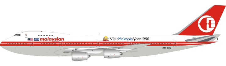 Malaysia 747-200 9M-MHJ "Visit Malaysia 1990" W/Stand IF742MAS002 1:200