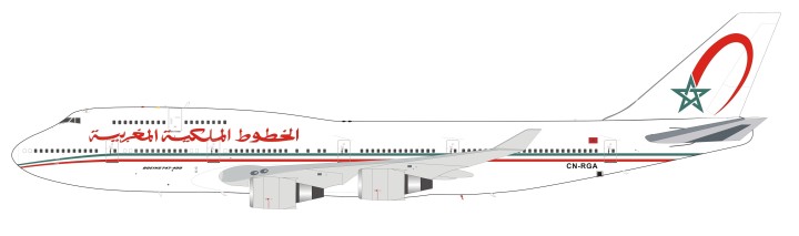 Royal Air Maroc Boeing 747-428 CN-RGA Just retired! with stand IF744RM0119 InFlight scale 1:200 (