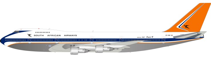 South African Airways Boeing 747-200 Reg# ZS-SAO W/Stand IF7420117P 1:200