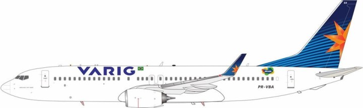 Varig Boeing 737-8AS PR-VBA with stand IF738VR0424 Inflight Models Scale 1:200