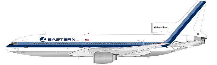 Eastern Air Lines Lockheed L-1011 w/ Stand Reg# N334EA InFlight Model IF10111115P Scale 1:200