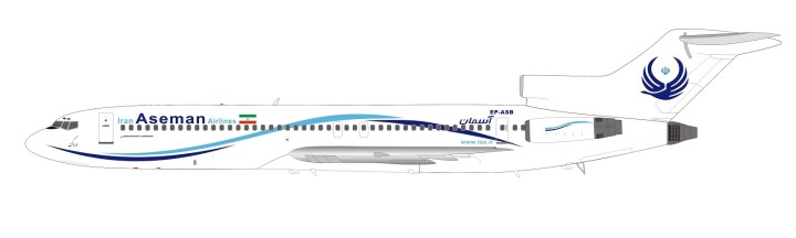 Iran Aseman Boeing 727-200 EP-ASB with stand  Inflight200 IF722EP0319 scale 1:200