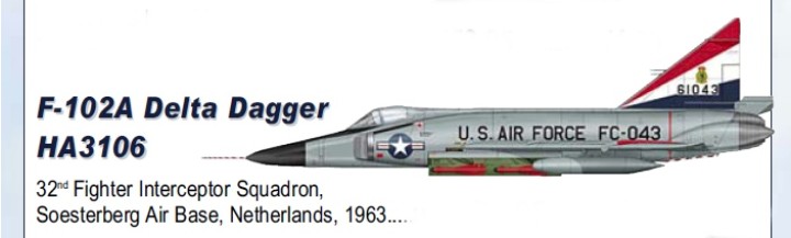 F-102A Delta Dagger USAF Netherlands HA3106