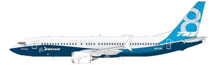 Boeing House 737 Max-8 registration N8704Q with stand JC Wings LH2BOE156 scale 1:200