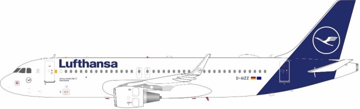 Lufthansa Airbus A320-214 D-AIZZ JF-A320-068L InFlight Models 1:200
