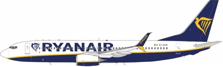 Ryanair Boeing 737-8AS(WL) EI-GXK JF-737-8-025L InFlight Models 1:200