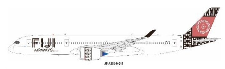 Fiji Airways A350-941 DQ-FAM Limited JFox-InFlight Model JF-A350-9-016 Scale 1:200