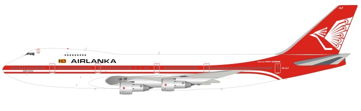 AirLanka Boeing 747-200 registration 4R-ULF "King Vijaya" Limited with stand IInFlight IF742AL001 scale 1:200 