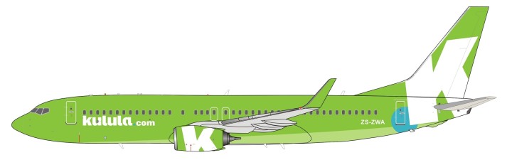 Kulula.com Boeing 737-800 ZS-ZWA South Africa with stand InFlight IF7380119 scale 1:200