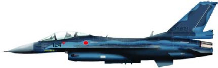 Japan Mitsubishi F-2B 21st Squadron, JASDF, April 2012 1:72 