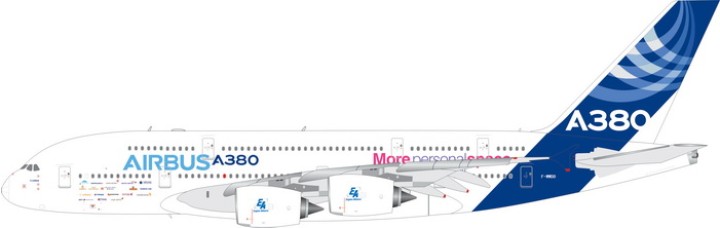 House Airbus A380-800 More Personal Space Reg# F-WWDD 11379 Scale 1:400