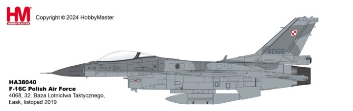 Lockheed F-16C Fighting Falcon 32. Baza Lotnictwa Taktycznego, Łask, listopad 2019 Hobby Master HA38040 Scale 1:72