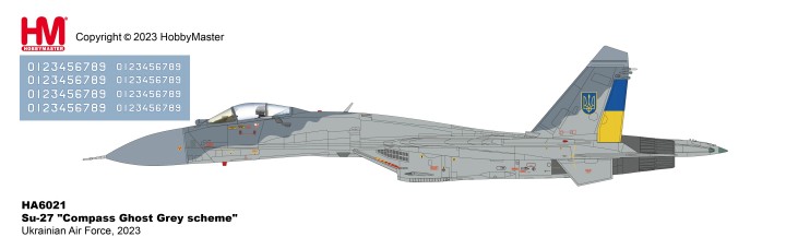 Ukrainian Air Force Su-27 "Compass Ghost Grey" Hobby Master HA6021 scale 1:72