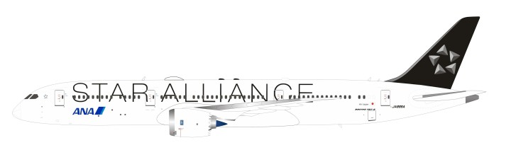 ANA All Nippon Boeing 787-9 JA899A Star Alliance livery  Inflight/JFox B-789-ANA-02 with stand scale 1:200