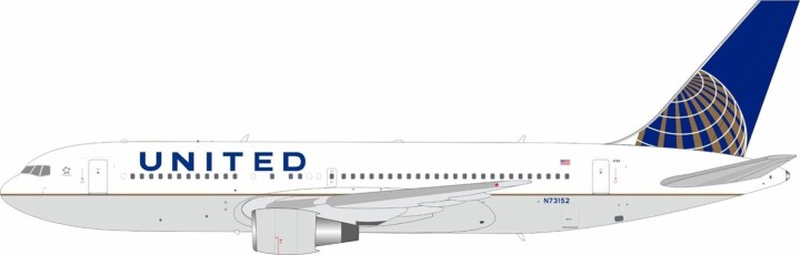 United Airlines Boeing 767-224/ER Reg: N73152 IF762UA0525 InFlight Models 1:200