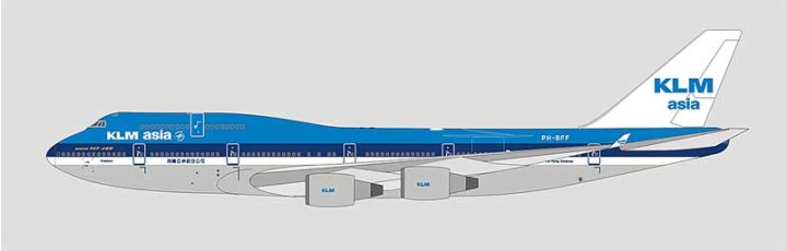 SALE! KLM Asia 747-400 Reg# PH-BFF , WTW-4-744-022, 1:400