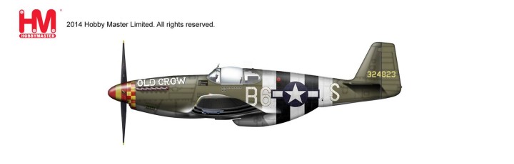  P-51B Mustang Capt. C.E. "Bud" Anderson, 363rd FS/357th FG,  England, June 1944  NAME PLATE AUTOGRAPHED BY PILOT HA8503A  1:48