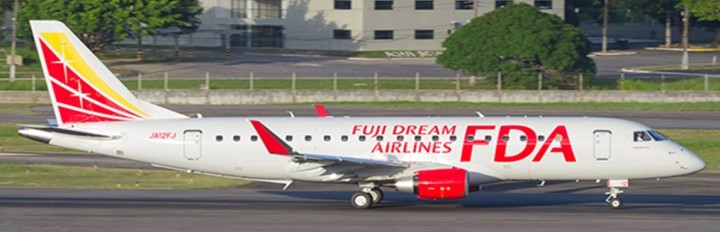 Fuji Dream Airlines ERJ-170-200STD Reg. JA12FJ W. Antenna JCWings EW4FDA175001 Scale 1:400