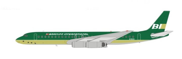 Braniff International DC-8-62 N1803 Green   1:200 Scale 