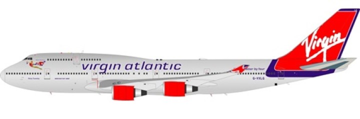 Virgin Atlantic Boeing 747-400 Reg# G-VXLG "Ruby Tuesday" with stand JF-747-4-018 Scale 1:200