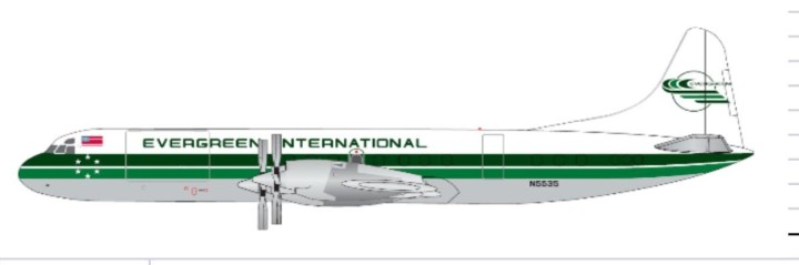 Evergreen International Lockheed L-188A(F) Electra Reg: N5535 XX40297 Hobby Master 1:400