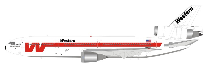 Western McDonnell Douglas DC-10-10 N906WA with stand Inflight IFDC10WA0618 scale 1:200