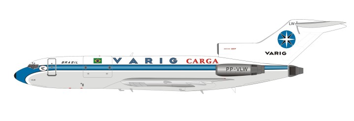 Varig Cargo Boeing 727-100 PP-VLW with stand InFlight IF721VR0319B scale 1:200