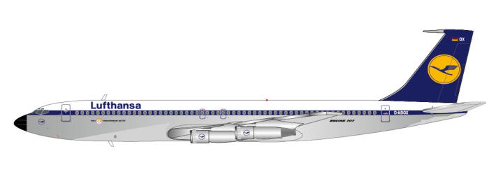 Lufthansa Boeing 707-300 Polished Reg: D-ABOX XX40476 JCWings 1:400