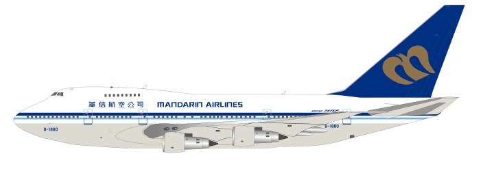 Mandarin Airlines 747SP Reg# B-1880 華信航空 w/Stand IF747SPMDA001 1:200