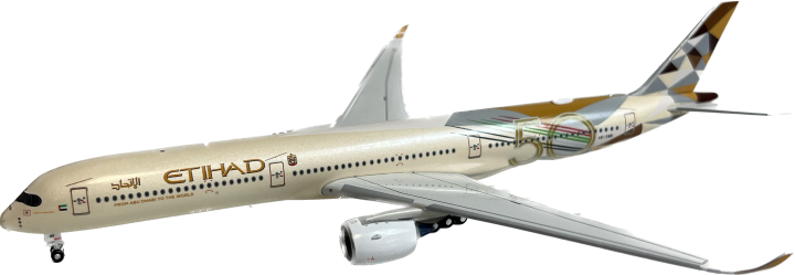 Etihad Airbus A350-1041 A6-XWB 50 Years Livery Limited With Stand Aviation400 AV4145 Scale 1:400